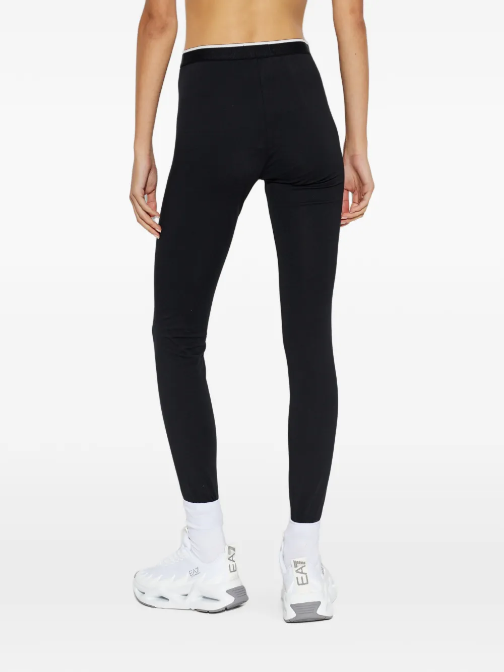Emporio Armani Legging met logoband Zwart