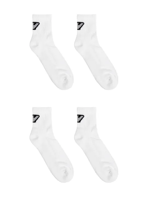 Emporio Armani logo-print ribbed socks (set of two)