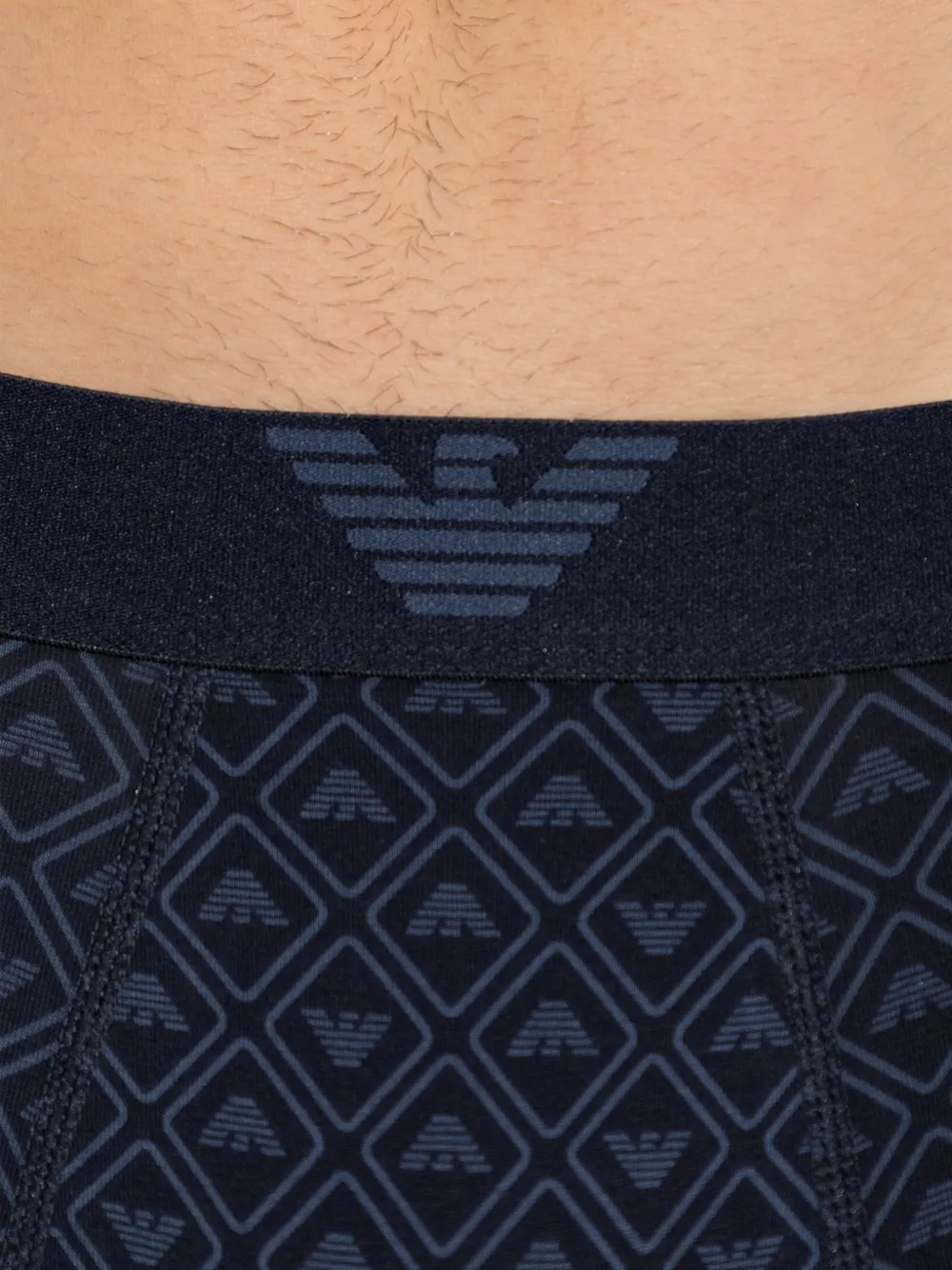 Emporio Armani monogram-print boxer briefs Blauw
