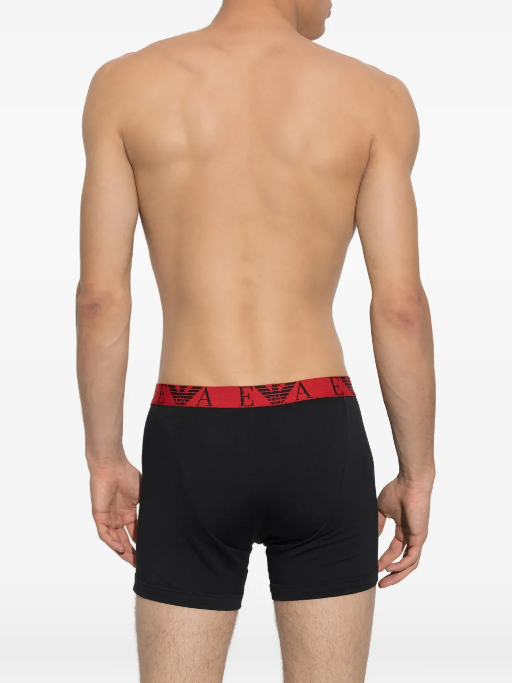 Emporio Armani Drie boxershorts met logoband Zwart
