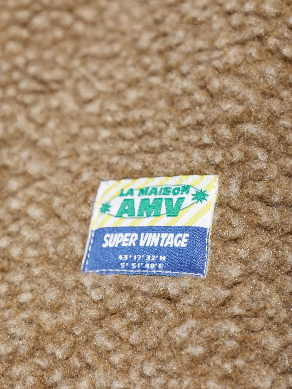 American Vintage Hoktown fleecejack met col Bruin