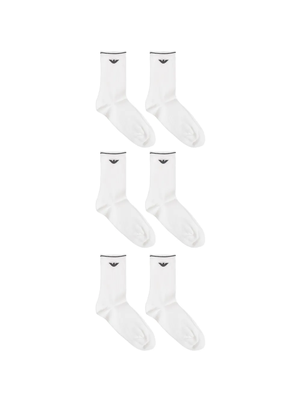 Emporio Armani logo-intarsia socks (set of three) Wit