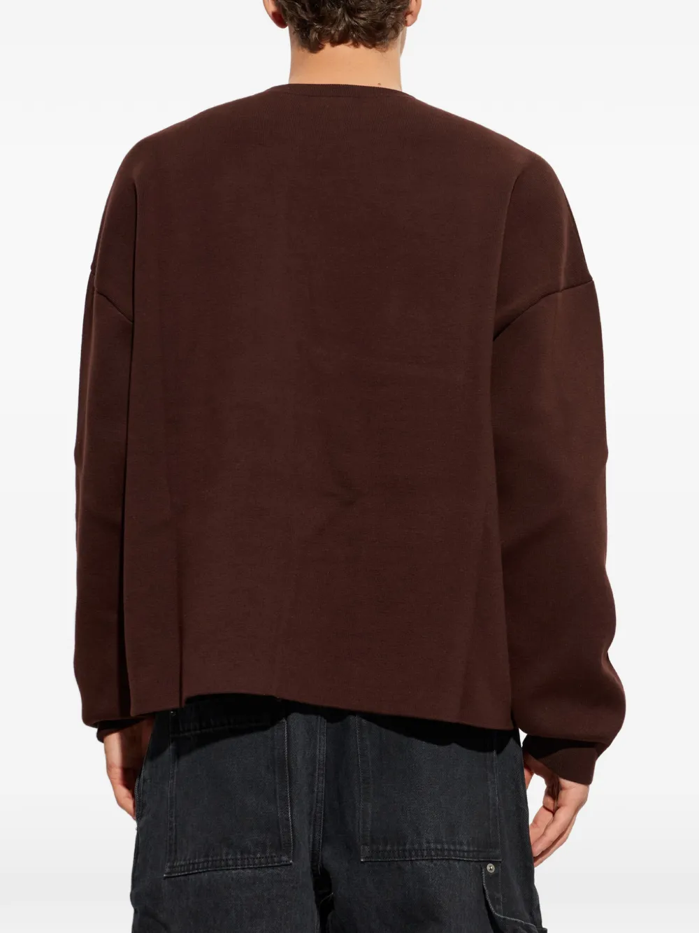 LOEWE Anagram-patch Pocket Sweater in Brown, view 4