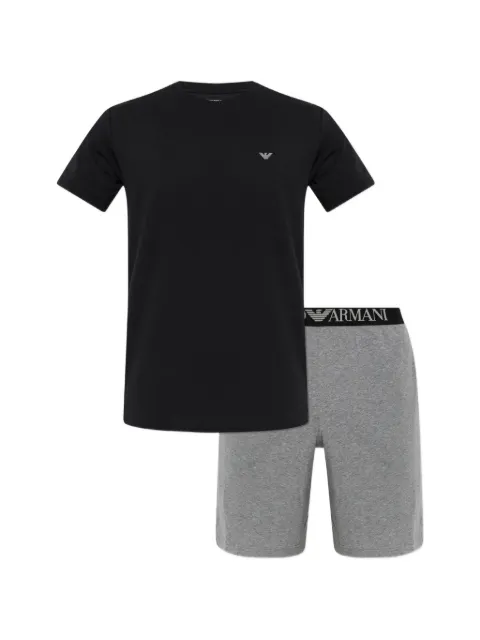 Emporio Armani logo-print short-sleeve pajamas