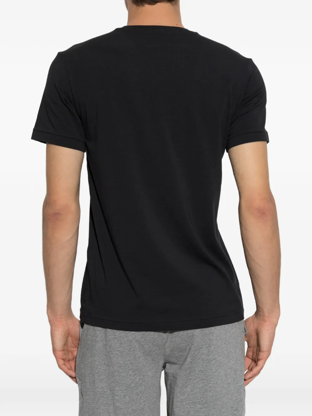 Emporio Armani Pyjama met korte mouwen en logoprint Zwart