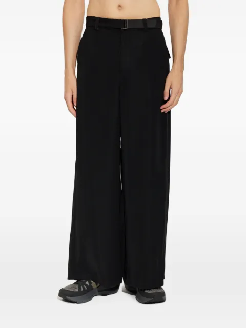 sacai belted wide-leg trousers
