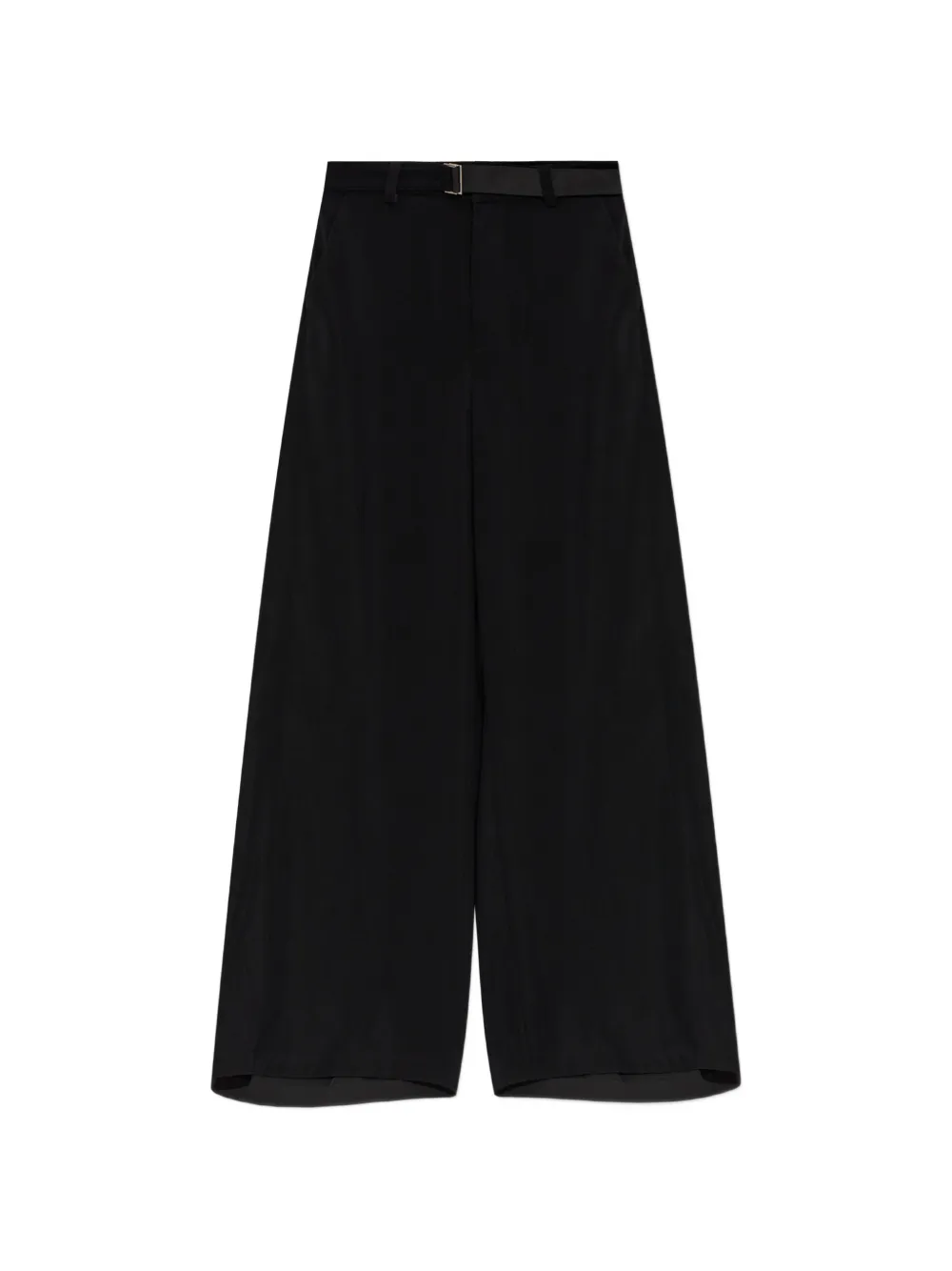 sacai Broek met wijde pijpen Zwart