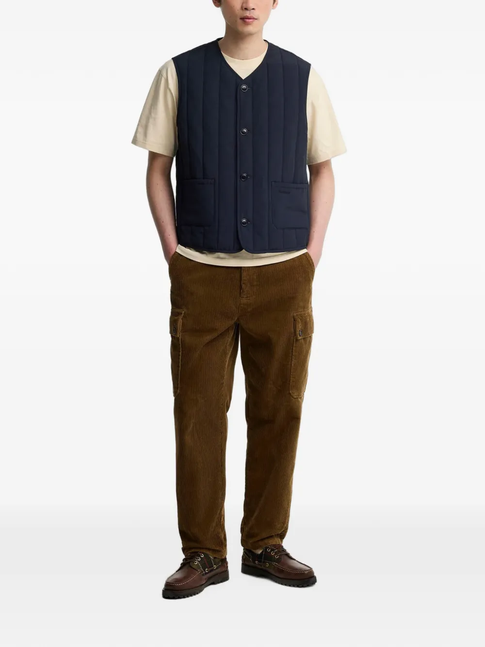 Barbour Leonard ribfluwelen cargo broek Bruin