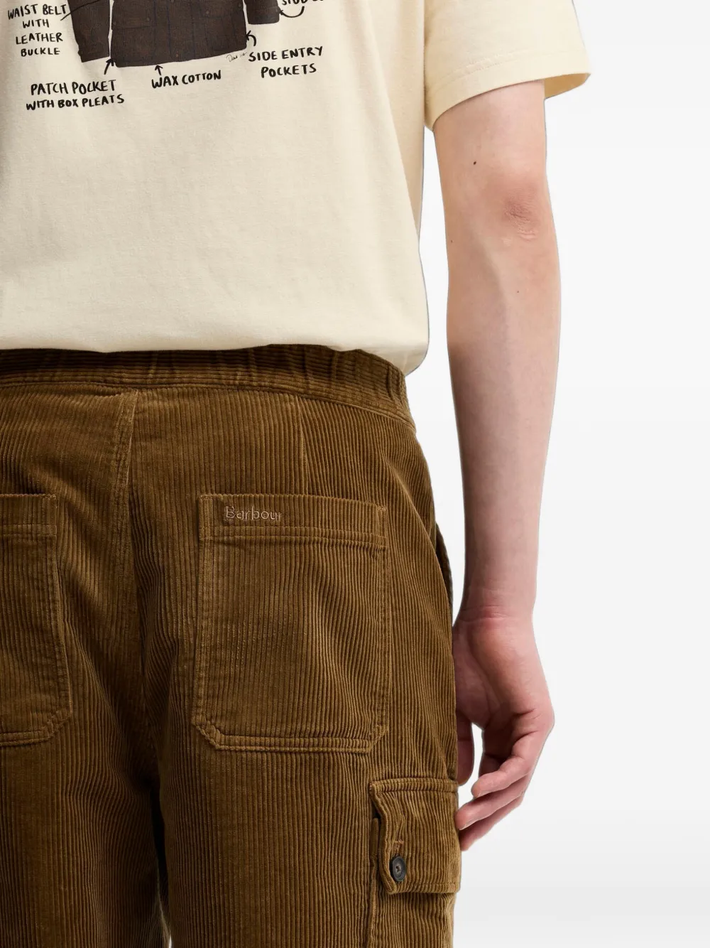 Barbour Leonard ribfluwelen cargo broek Bruin
