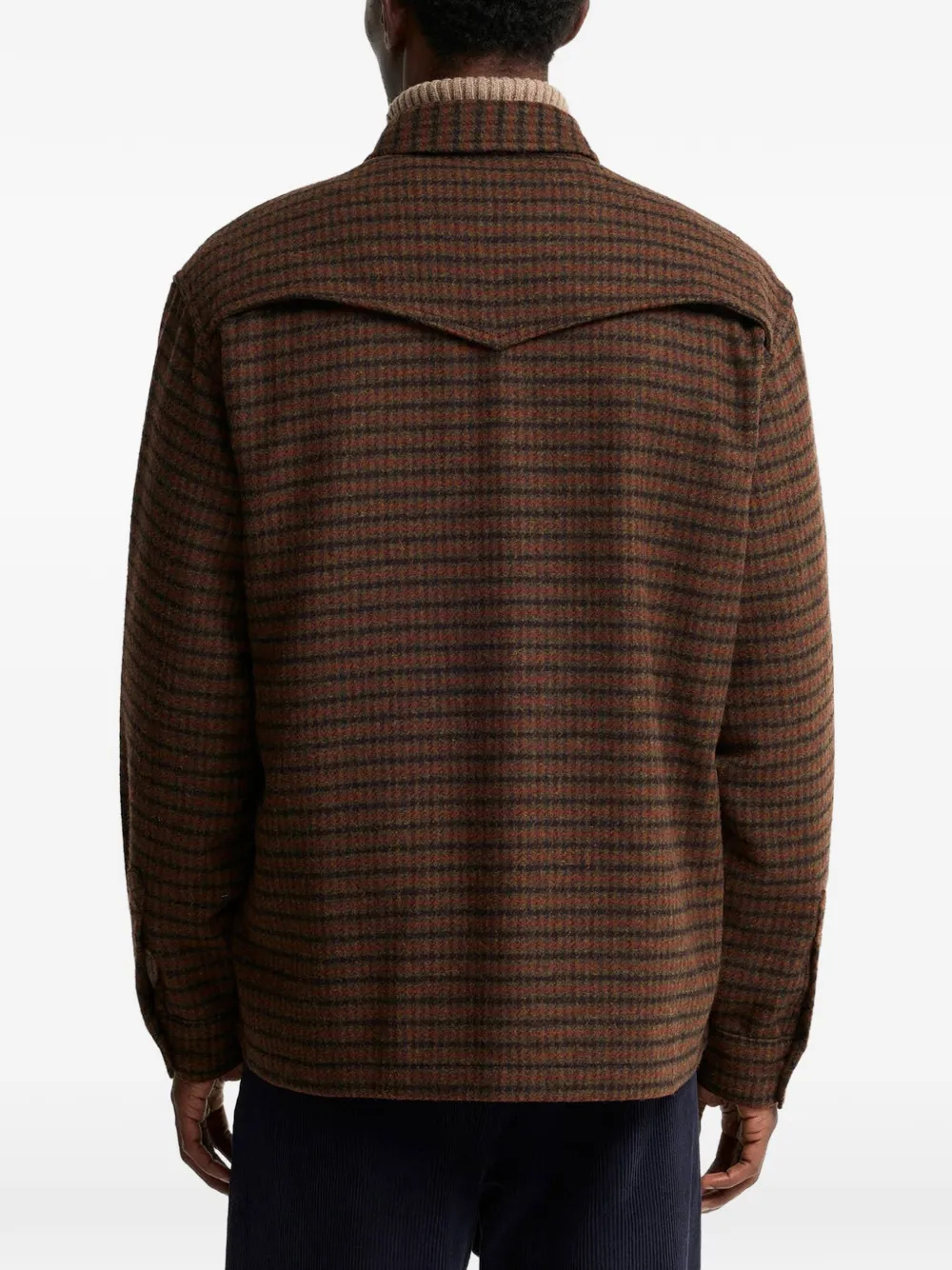 Barbour Hatfield geruit overhemd met knopen Bruin