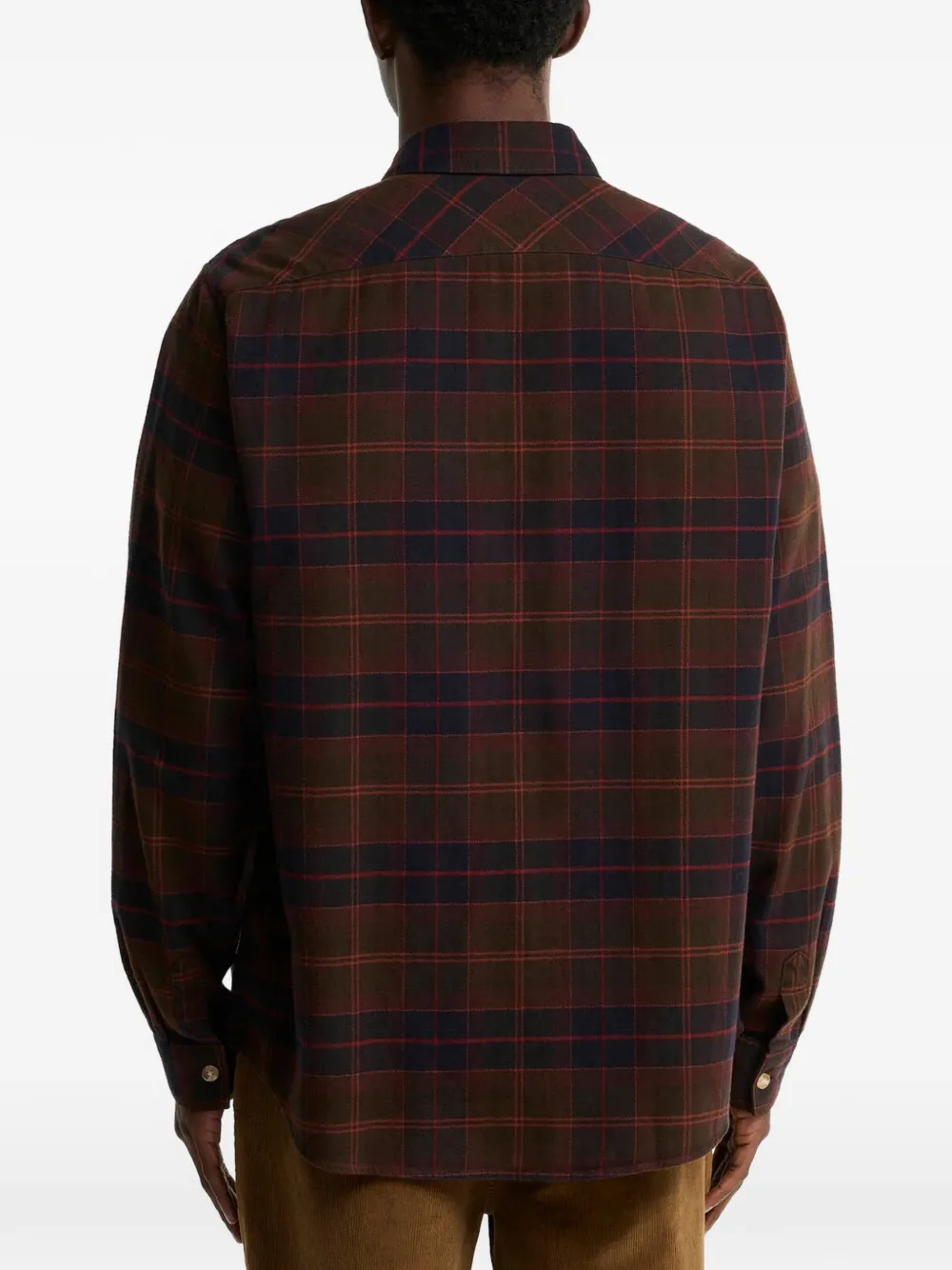 Barbour Armstrong katoenen shirtjack met tartan-ruit Bruin