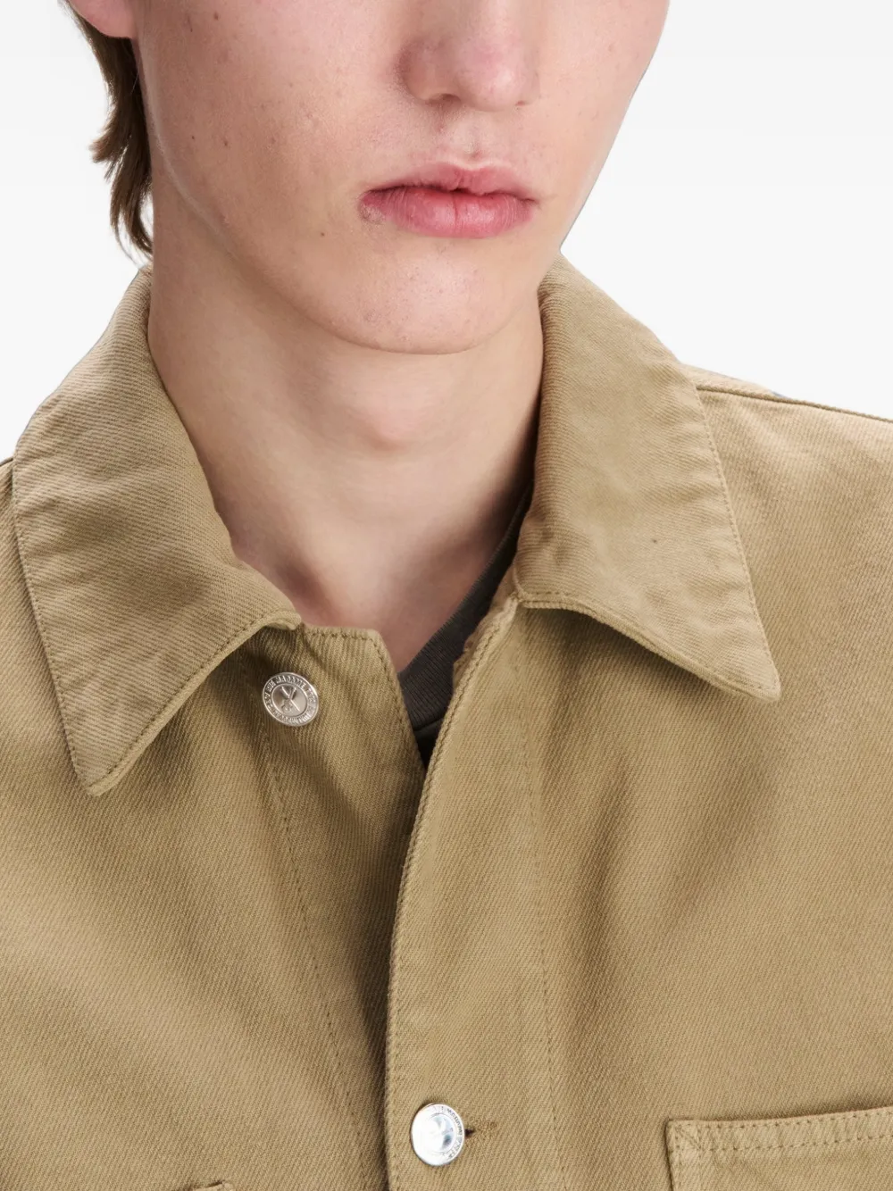 A.P.C. Button-up jack met zakdetail Beige