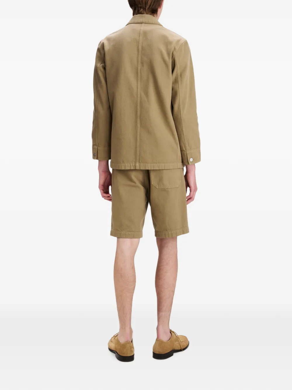 A.P.C. Button-up jack met zakdetail Beige