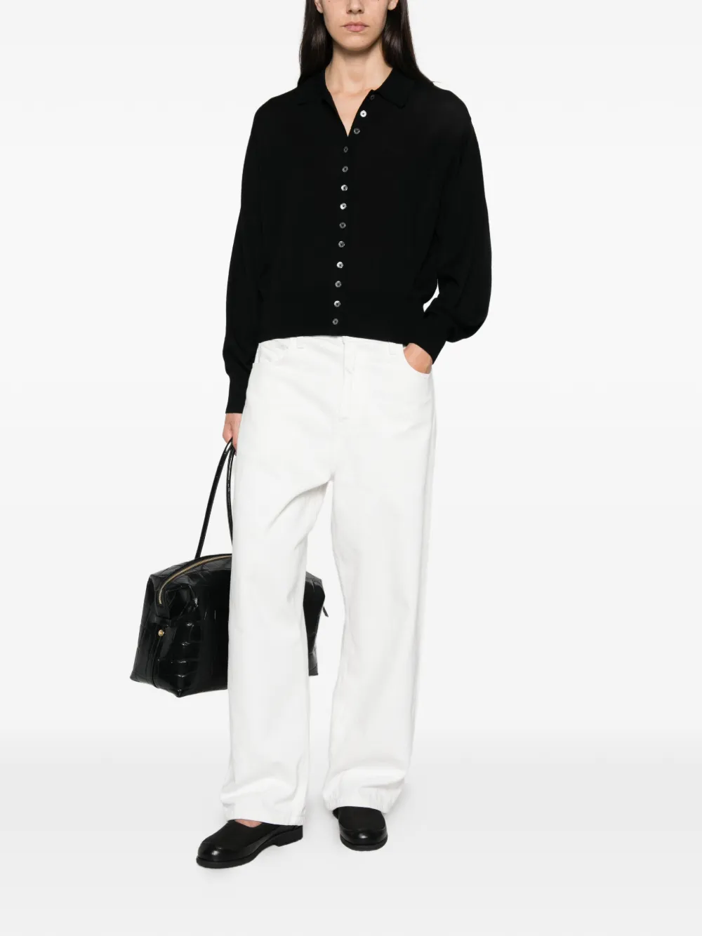 Polo Ralph Lauren button-up polo cardigan Zwart
