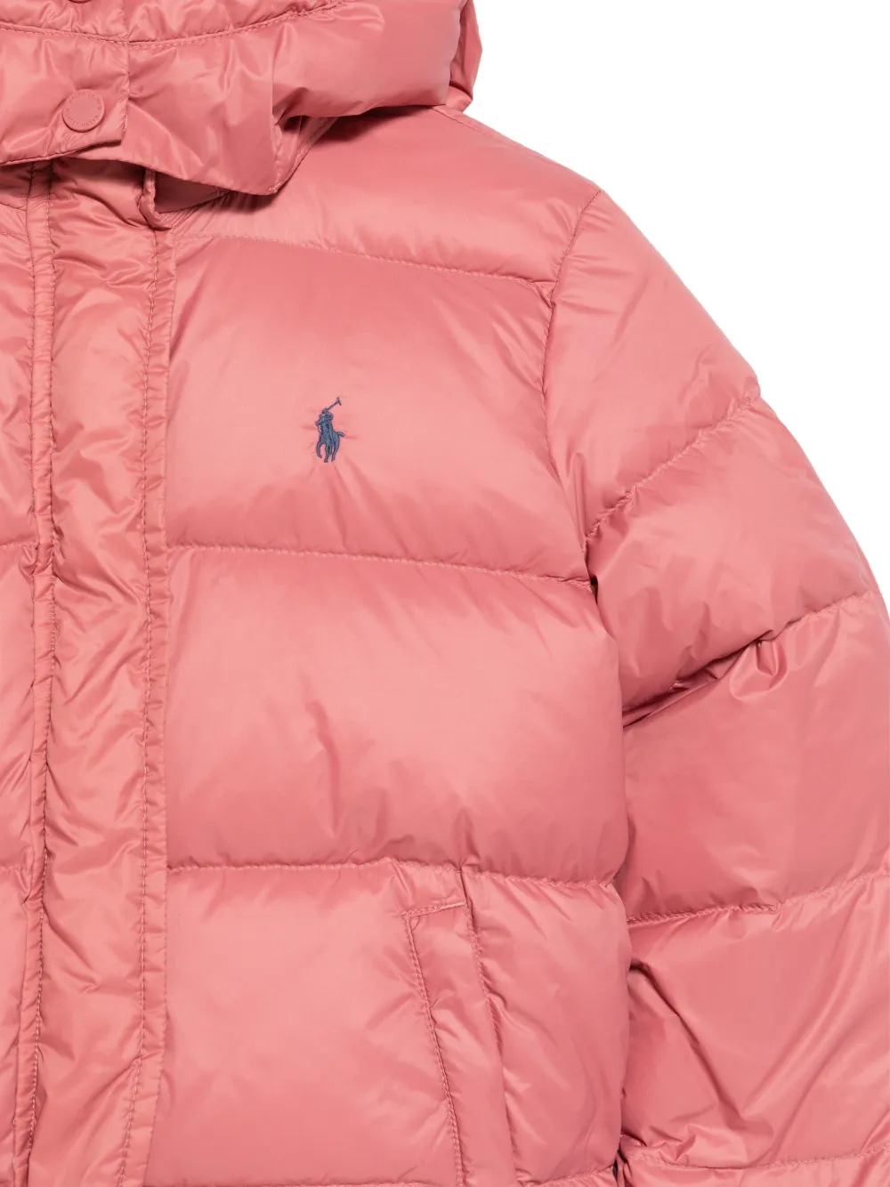 POLO RALPH LAUREN KIDS quilted hooded jacket Roze