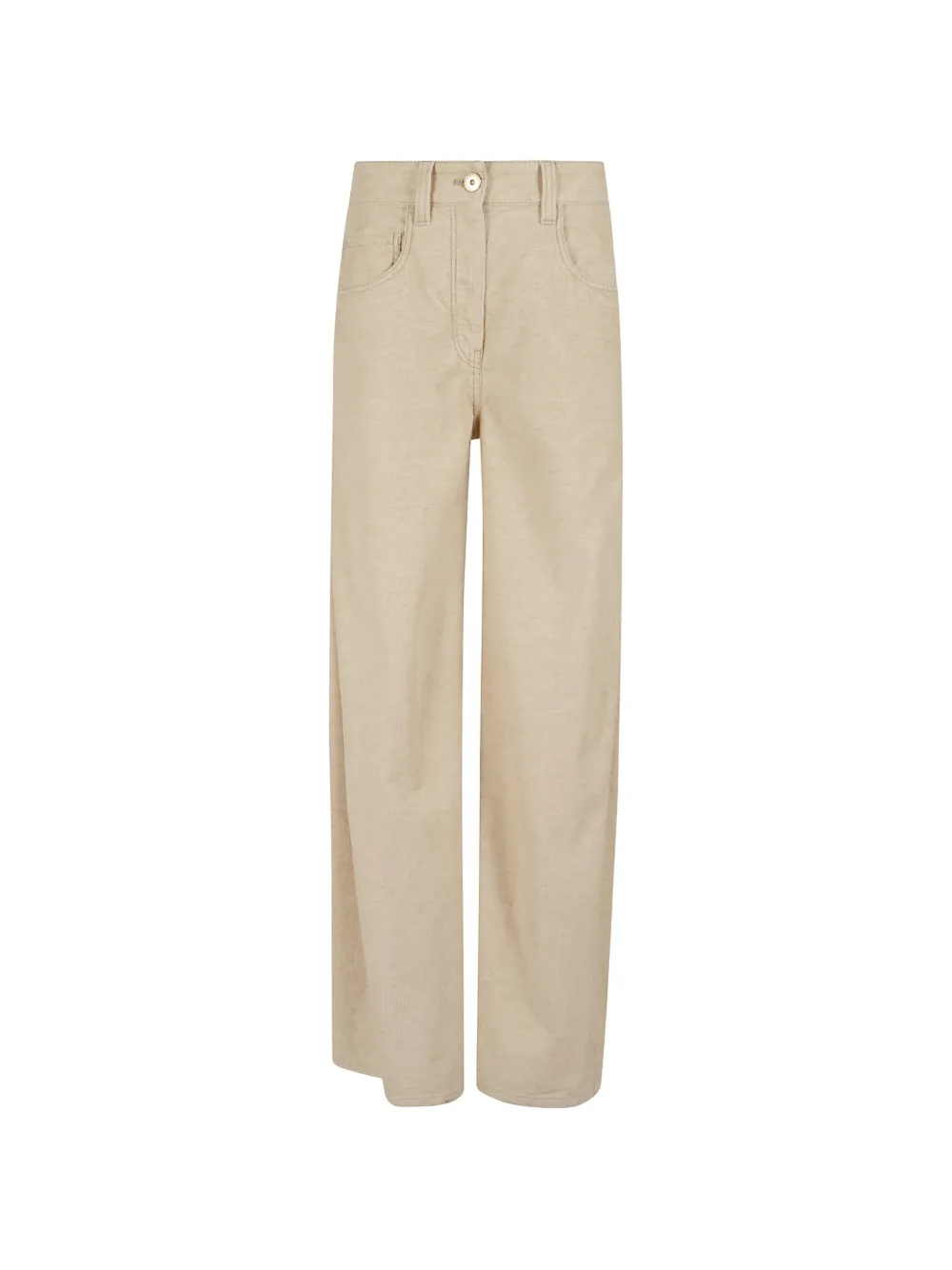 Brunello Cucinelli corduroy wide-leg trousers - Toni neutri