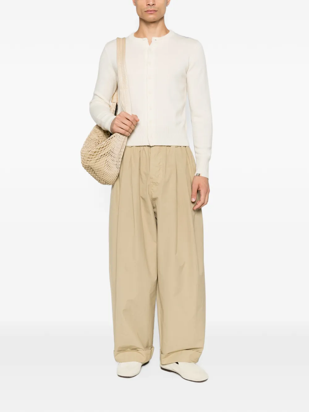 extreme cashmere Wollen vest Beige