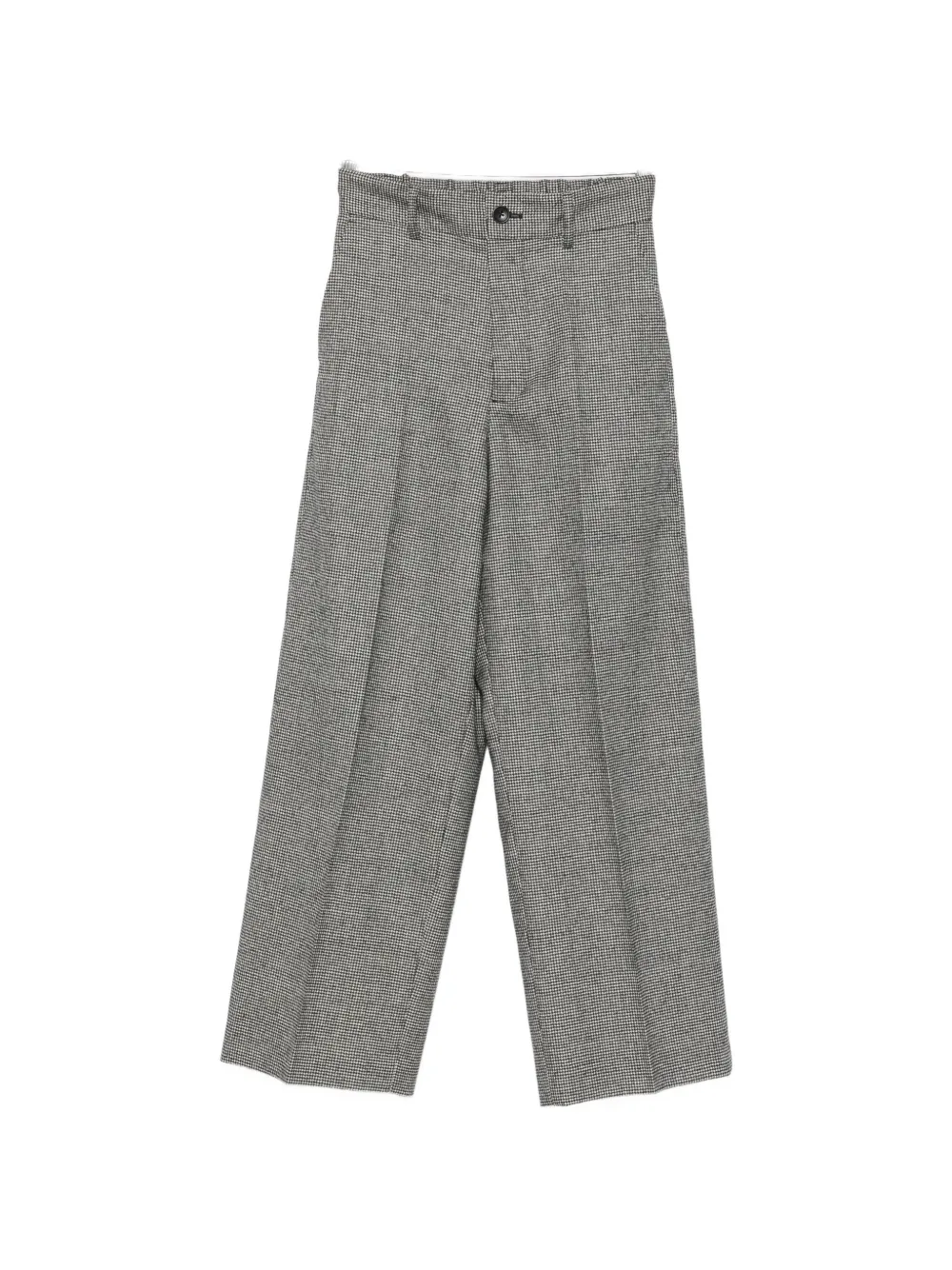 nicholson & nicholson Still houndstooth-pattern straight-leg trousers