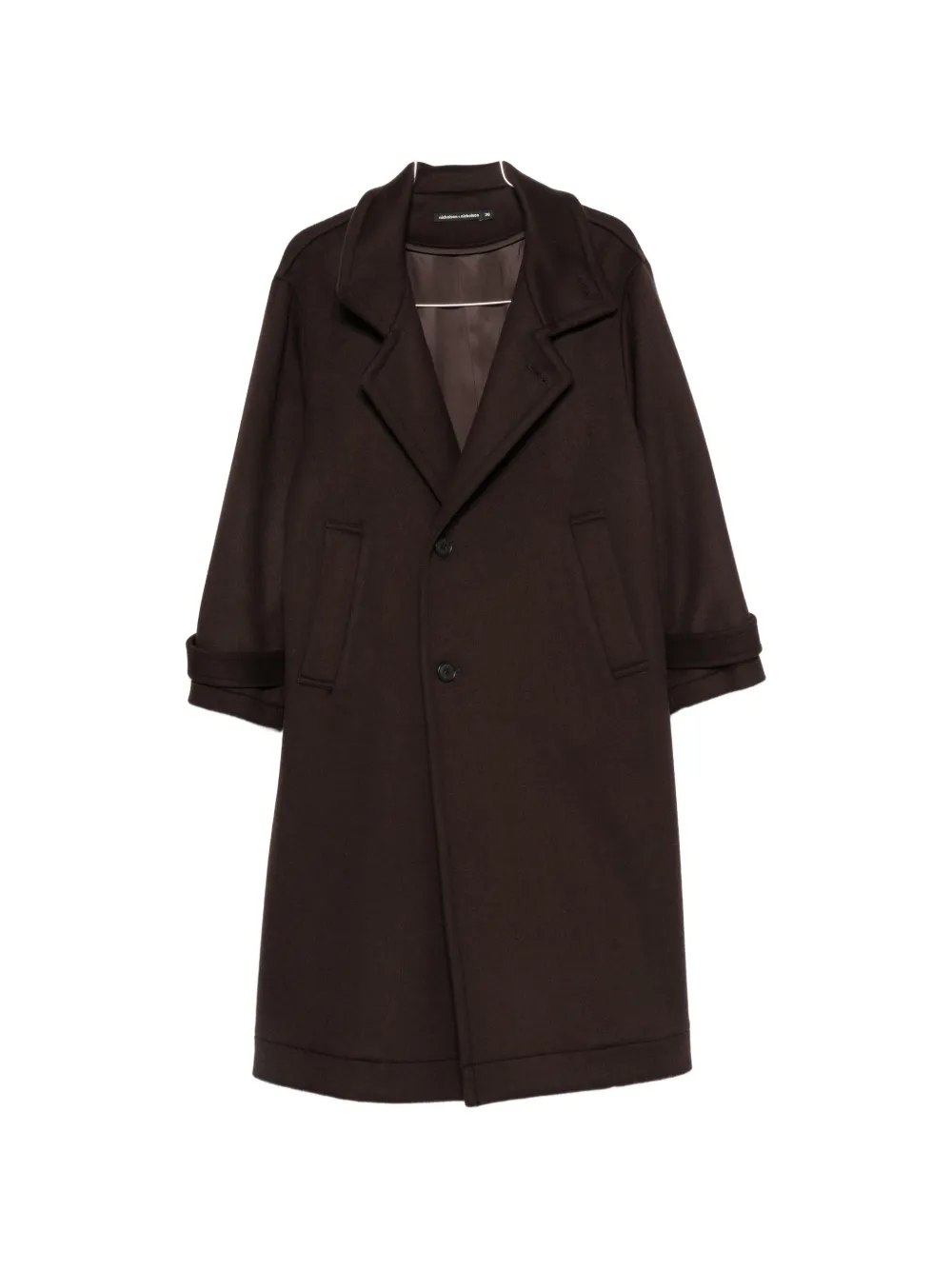 nicholson & nicholson button-up funnel-neck coat