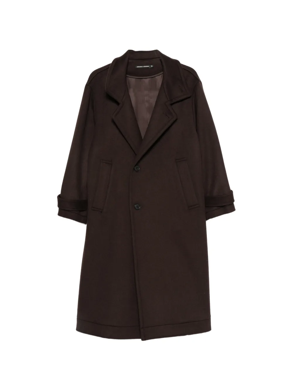 nicholson & nicholson button-up funnel-neck coat