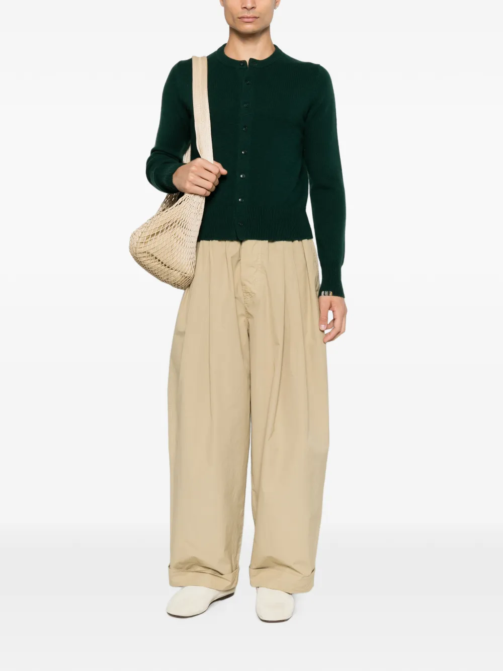 extreme cashmere Little Lamb cardigan Groen