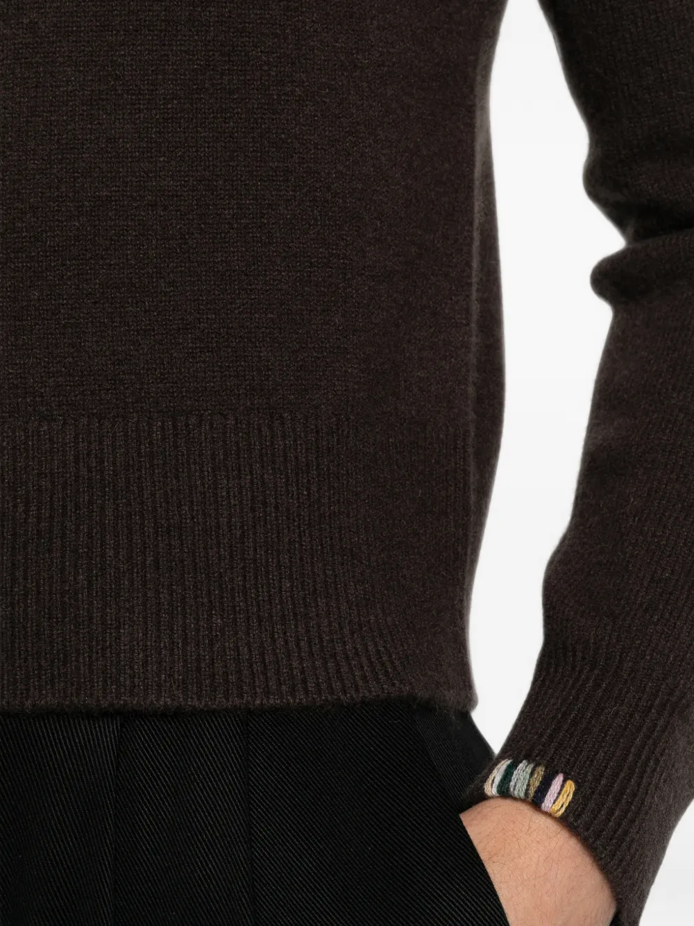 extreme cashmere 430 Jeanne ribbed-trim sweater Bruin