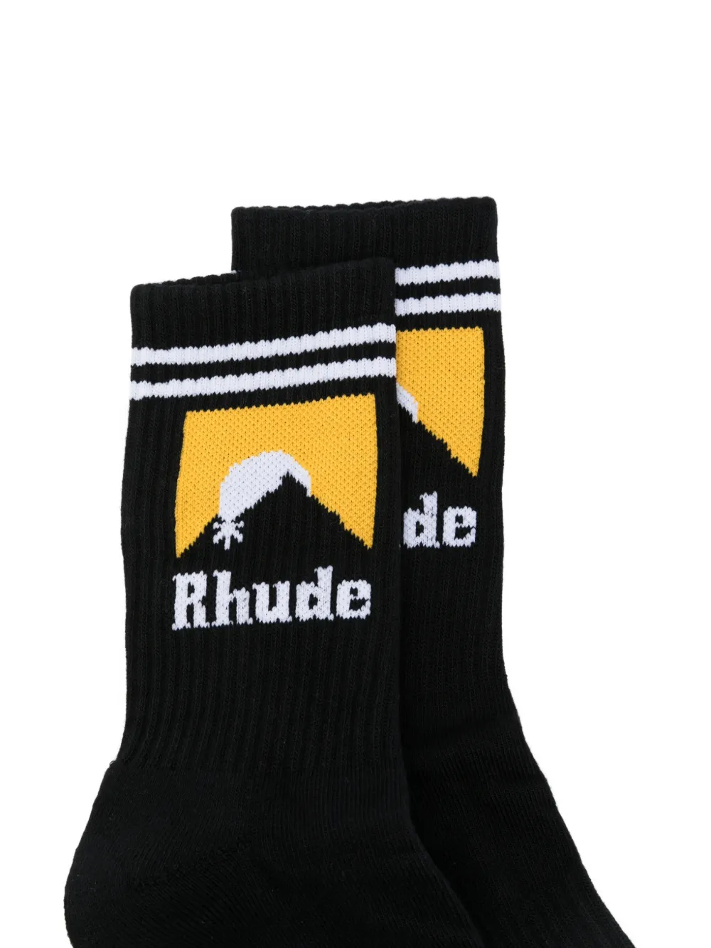 RHUDE Moonlight sokken met logo-intarsia Zwart