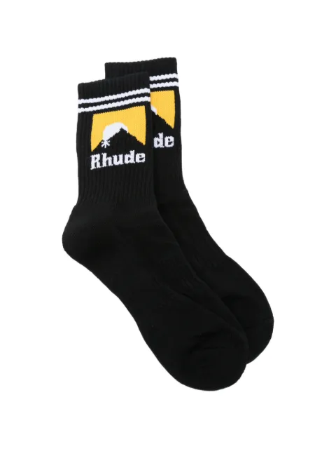 RHUDE logo-intarsia Moonlight socks