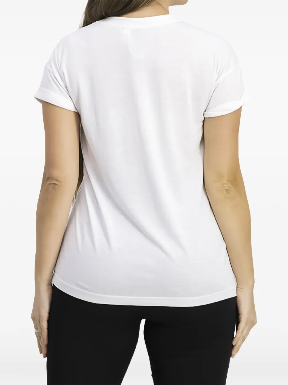 adidas T-shirt met korte mouwen en split Wit