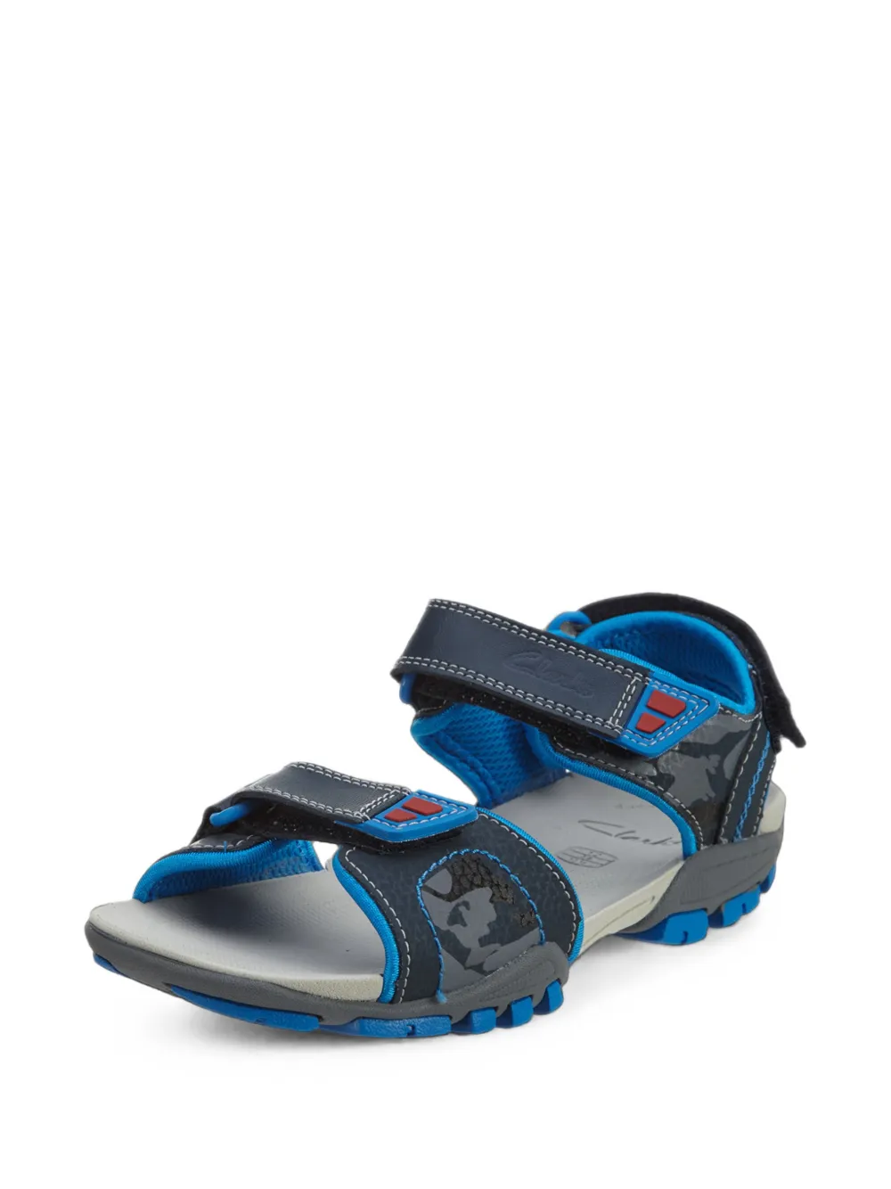 Clarks Kids Zalmo Go camouflage-print sandals Blauw