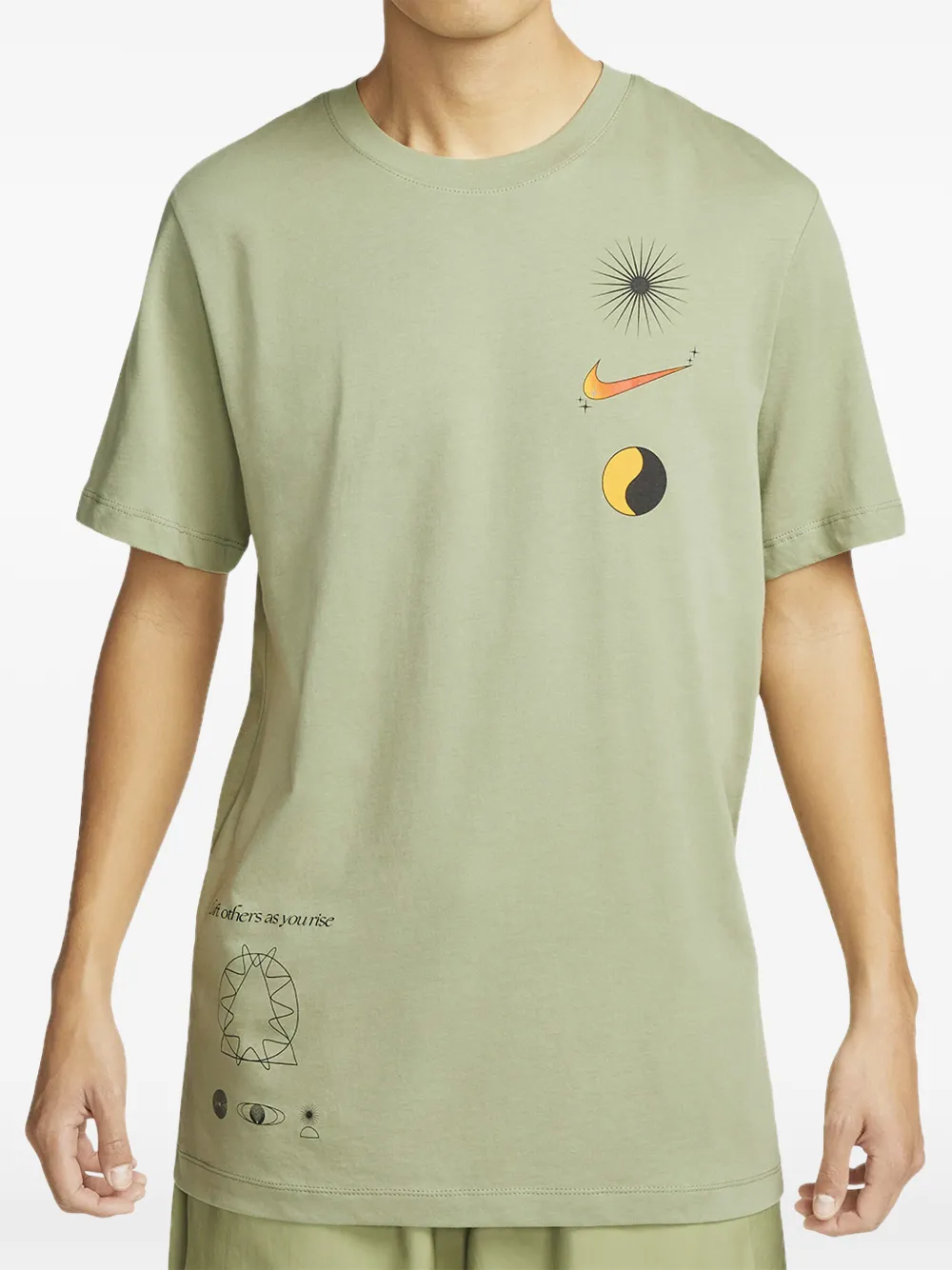 Nike graphic-print t-shirt - Verde
