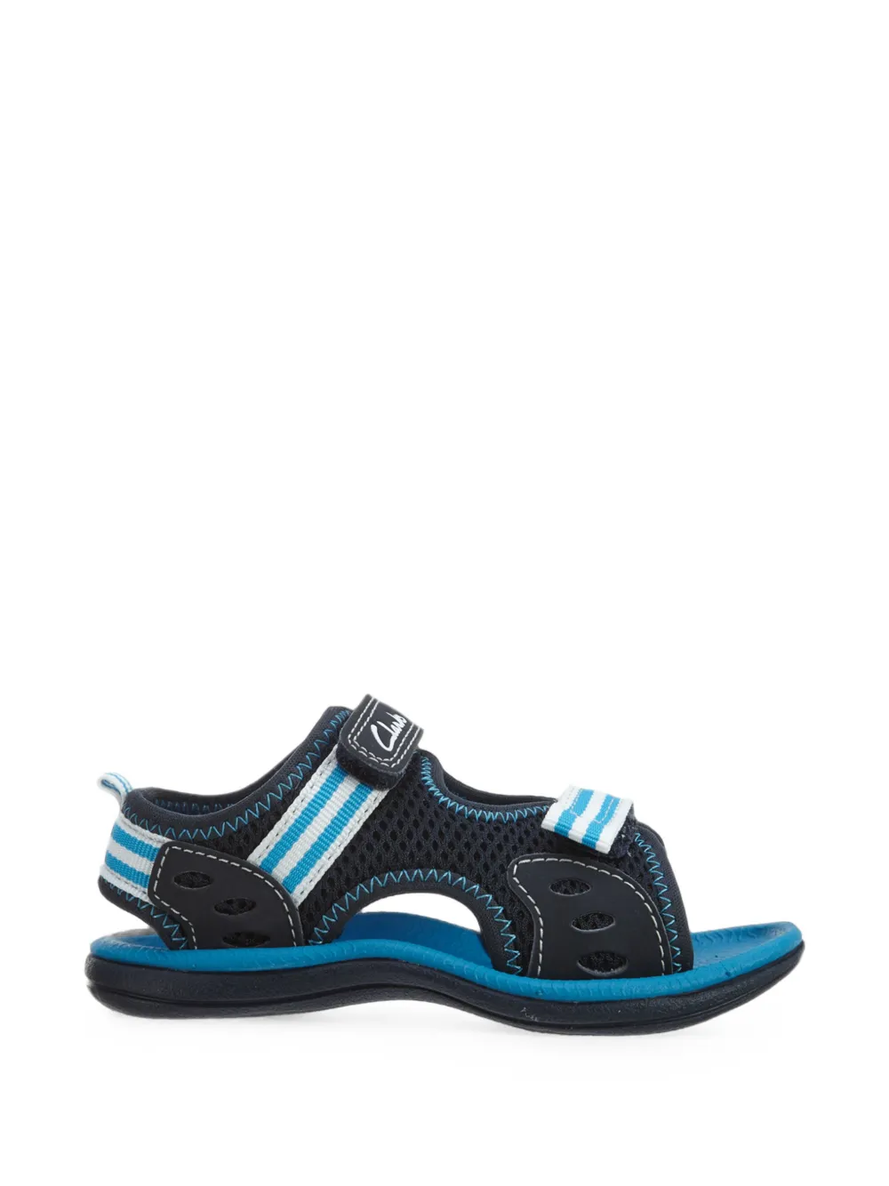 Clarks Kids Piranha mesh-panel sandals Blauw