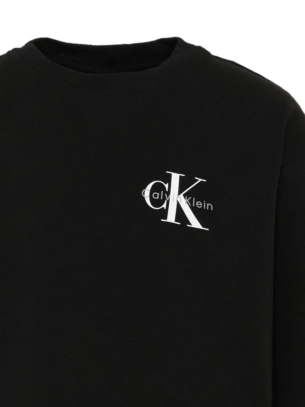 Calvin Klein Kids logo-print long-sleeve T-shirt Zwart
