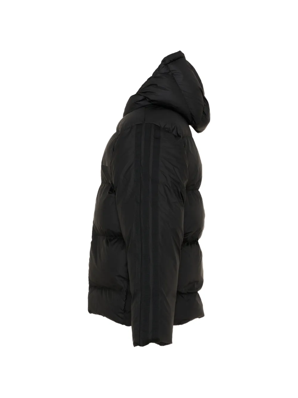 adidas Kids 3-Stripes padded hooded jacket Zwart