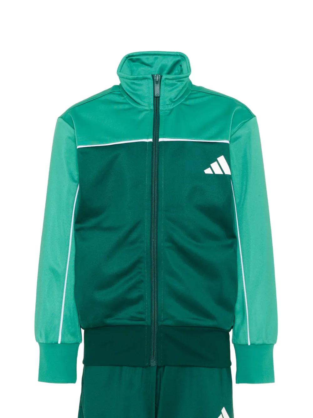 adidas Kids logo-print panelled tracksuit Groen