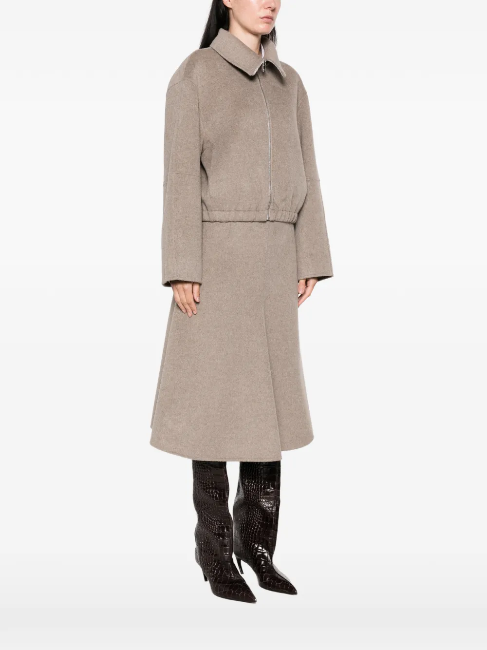 Susanne Bommer Zip-up Jacket In Neutrals