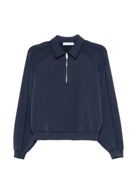 WOC raglan-sleeve quarter-zip sweater