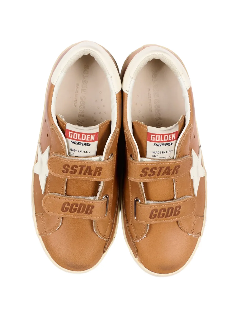 Golden Goose Kids Old School touch-strap sneakers Bruin