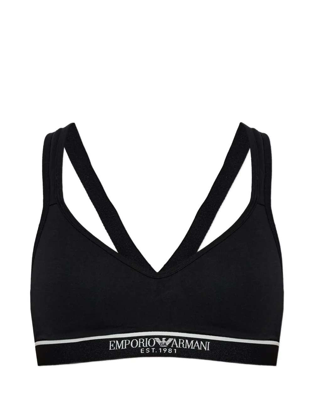 Emporio Armani Reggiseno con logo - Nero
