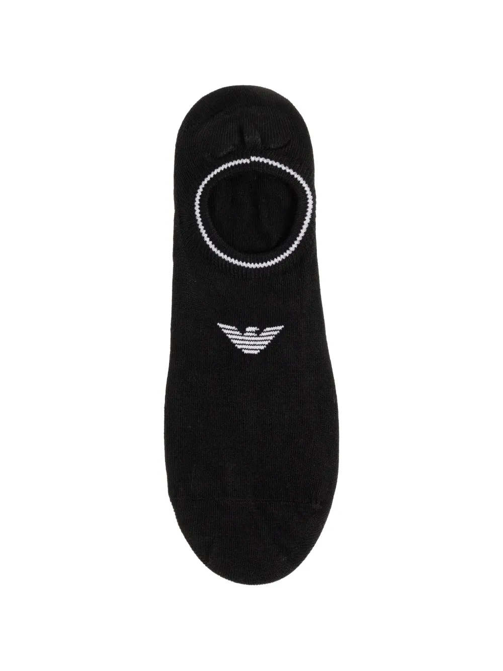 Emporio Armani logo-embroidered no-show socks (set of three) Zwart
