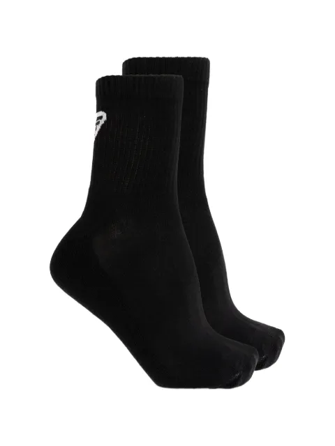 Emporio Armani logo-embroidered ribbed-knit socks (set of two)