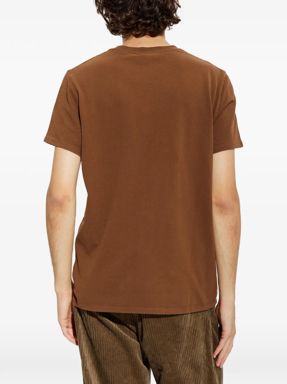 American Vintage Ykobow T-shirt met logo-print Bruin