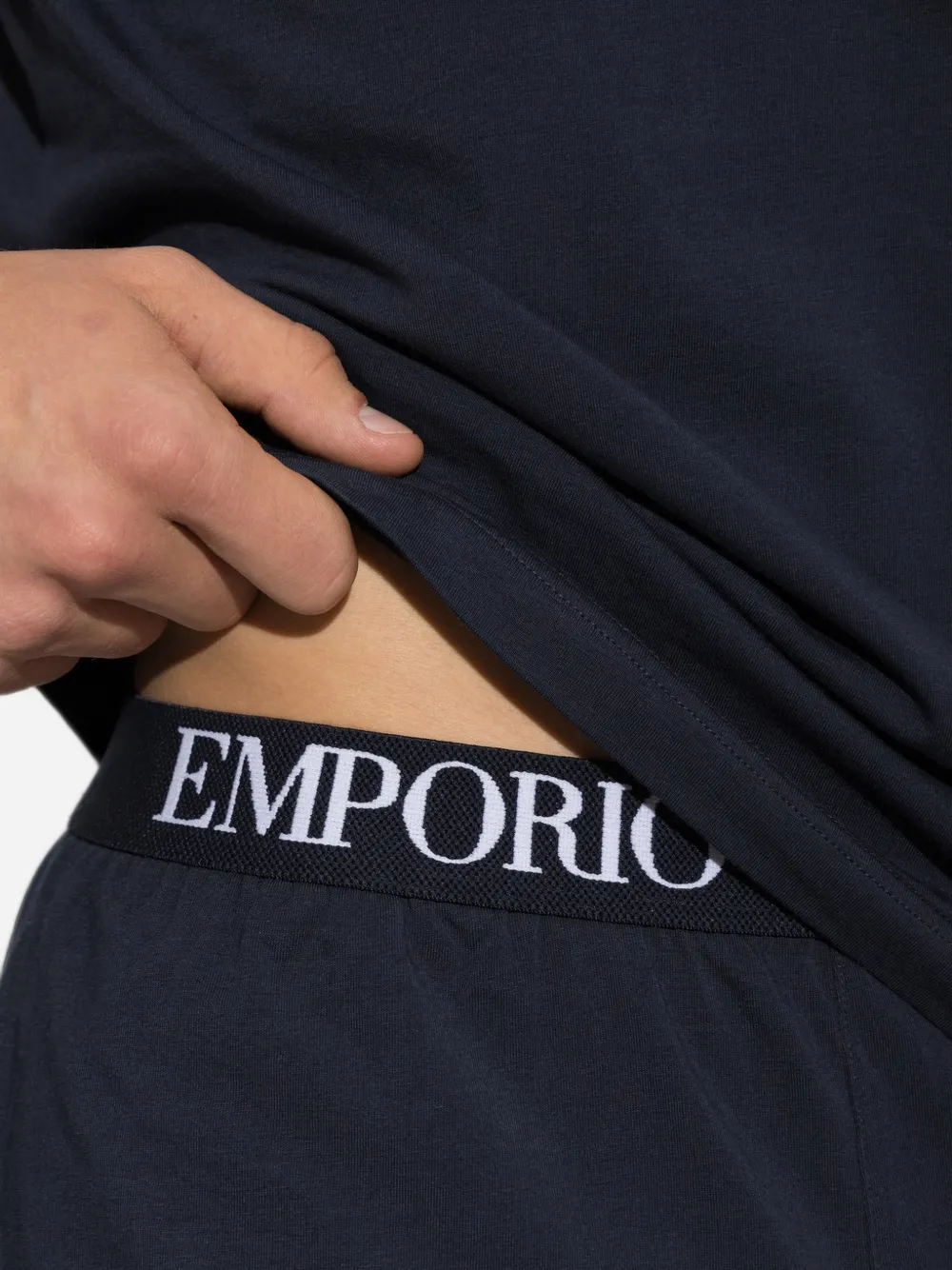 Emporio Armani Pyjama met logoband Blauw