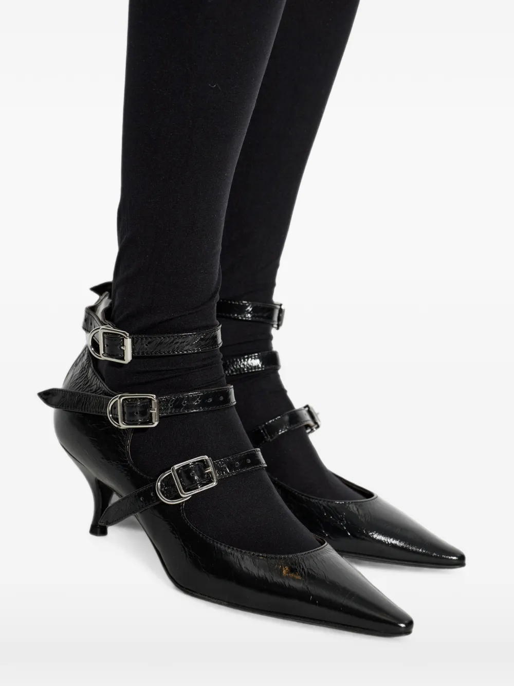 Vivienne Westwood Napoli Kitten buckle-strap pumps Zwart