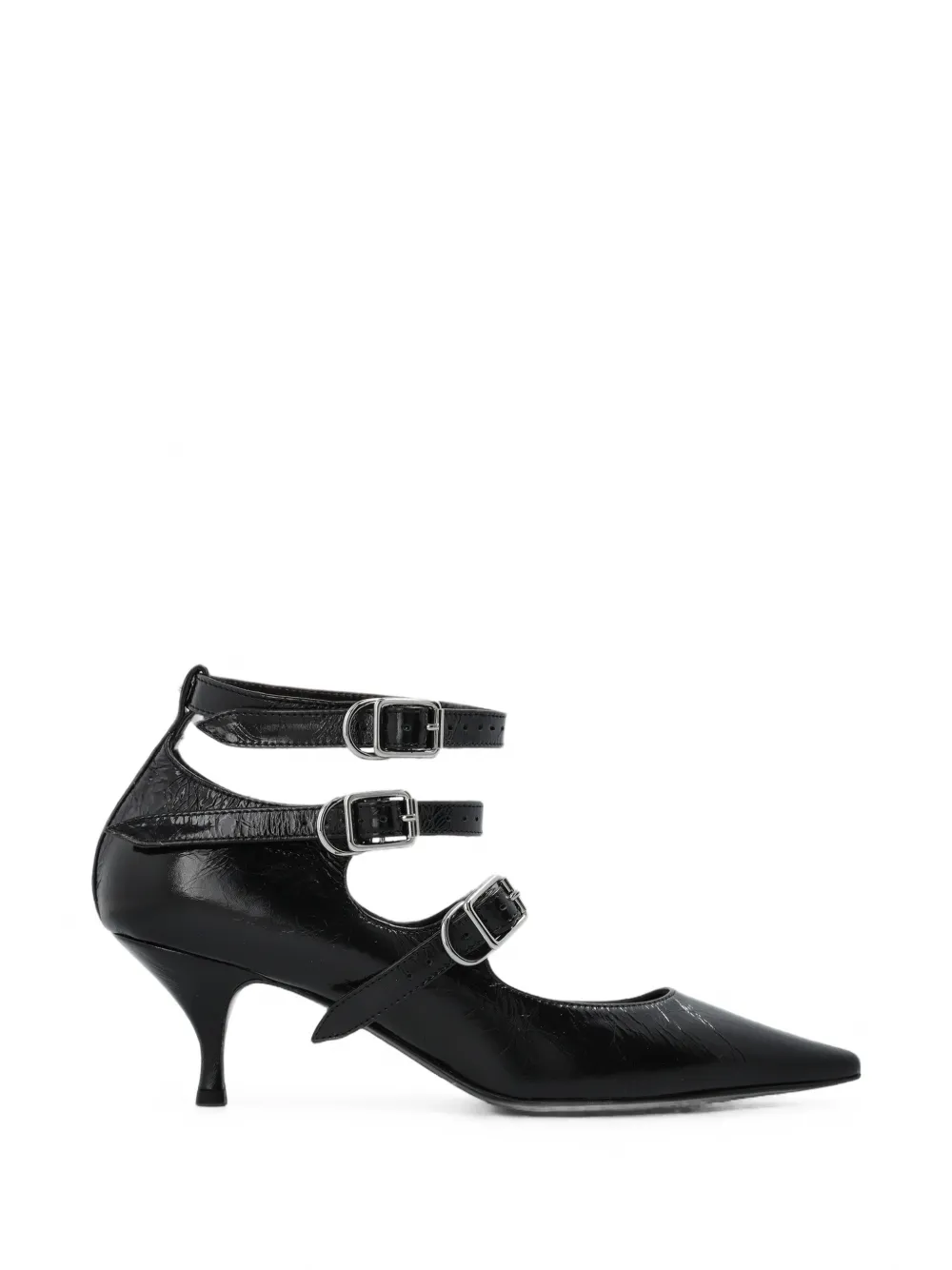 Vivienne Westwood Napoli Kitten Buckle-strap Pumps In Black