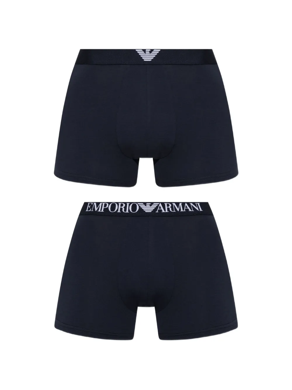 Emporio Armani logo-waistband boxer briefs (set of two) - Blu