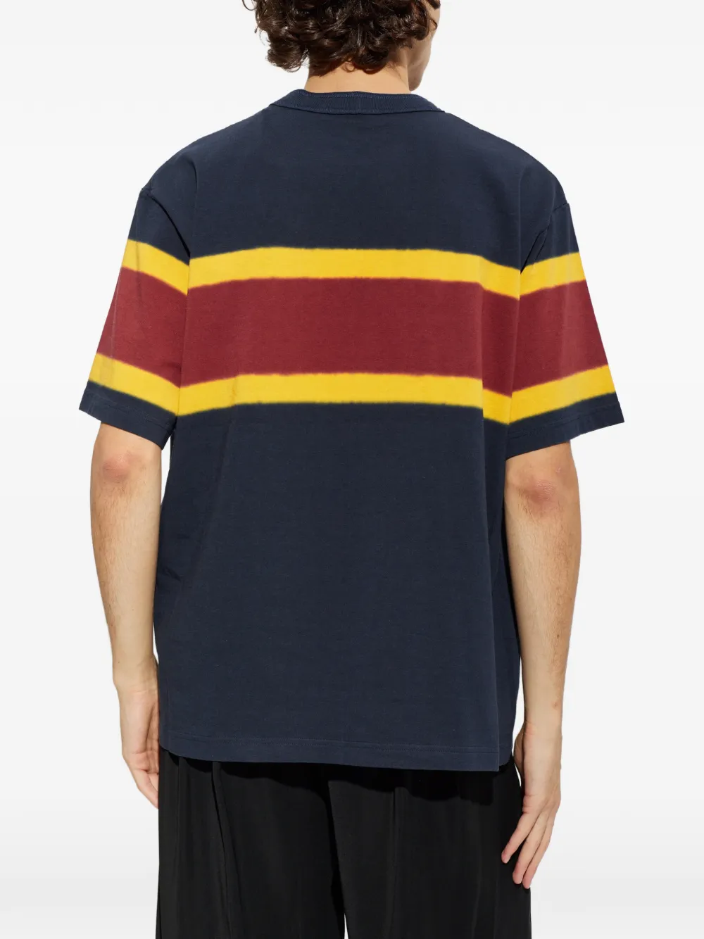 sacai Chusen-dyed cotton T-shirt Blauw