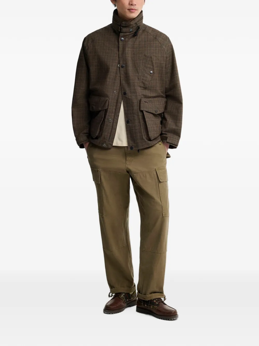 Barbour Transport Ursula check-pattern hooded jacket Bruin