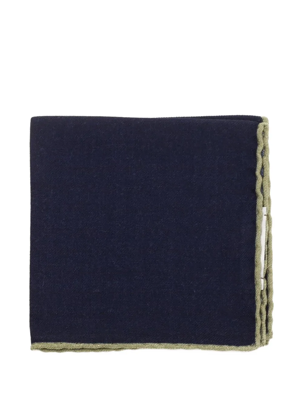Al Duca D’Aosta 1902 contrast-trim wool pocket square - Blu