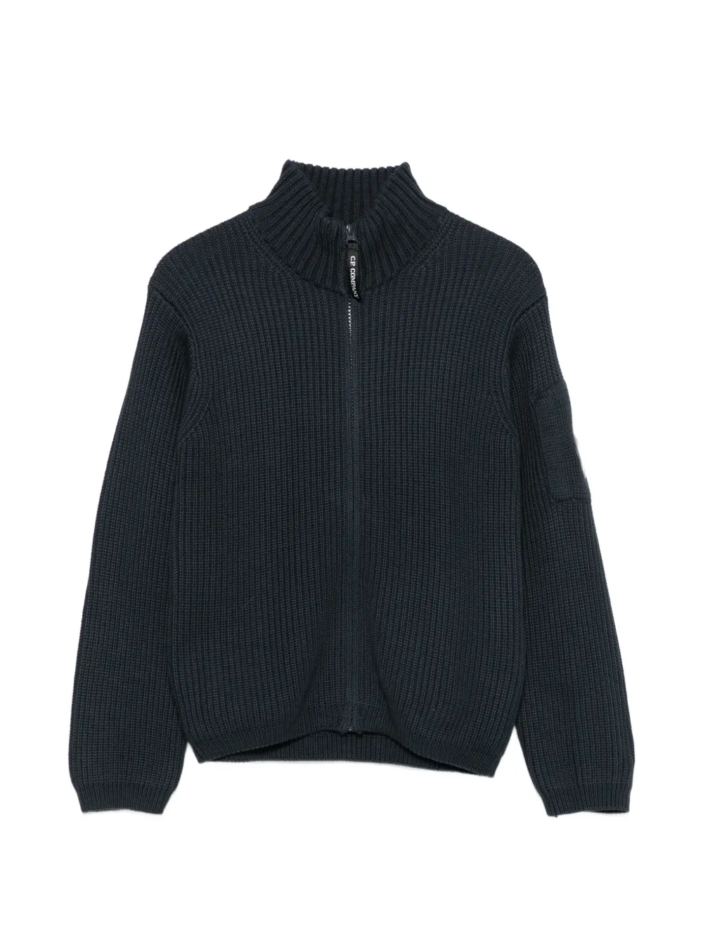 C.P. Company Kids ribbed-knit Lens-detail sweater - Blu